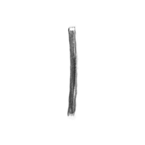 TierraCast Hammertone Drilled Rectangle Link / pewter with antique silver finish / side view
