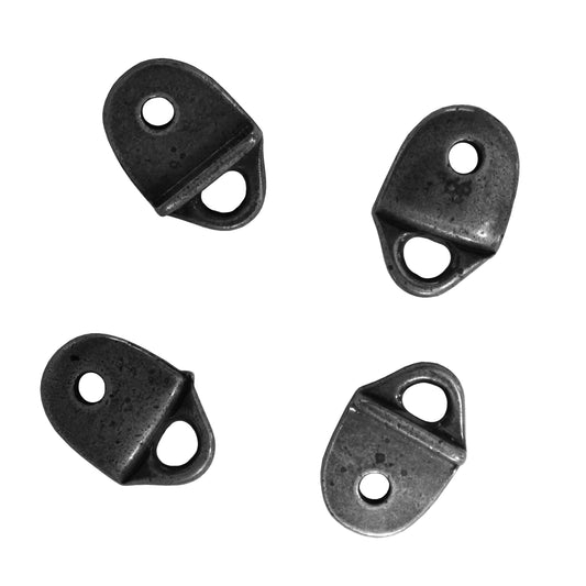 TierraCast Strap Tip Link / 4 Pack / pewter with a black finish