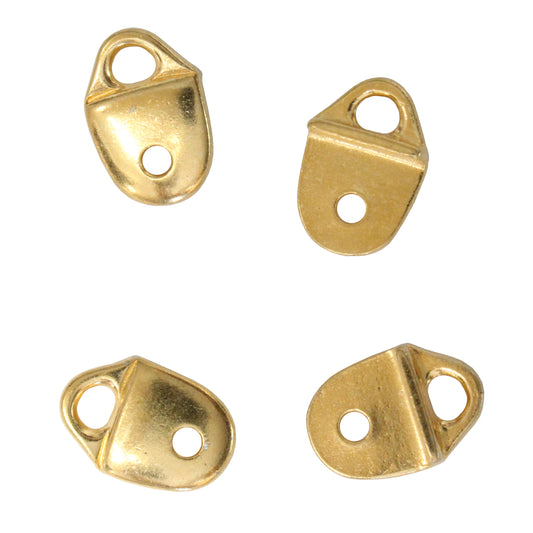 TierraCast Strap Tip Link / 4 Pack / pewter with a bright gold finish