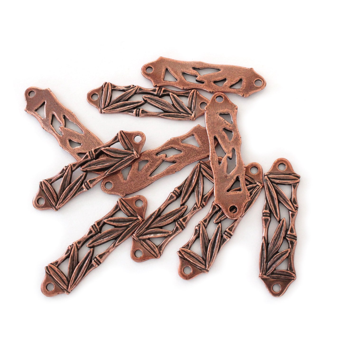 TierraCast Bamboo Centerpiece Link / pewter with antique copper finish