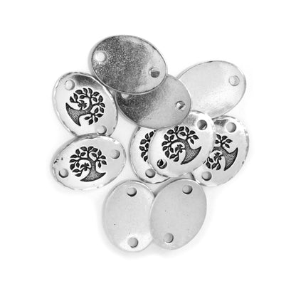 TierraCast Bird In A Tree Link / pewter with antique silver finish