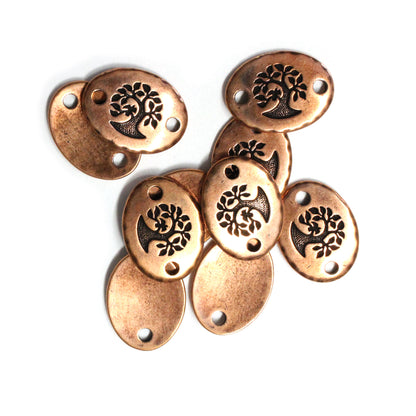 TierraCast Bird In A Tree Link / pewter with antique copper finish