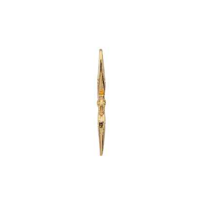 TierraCast Luna Moth Pendant Link / pewter with a bright gold finish / side view