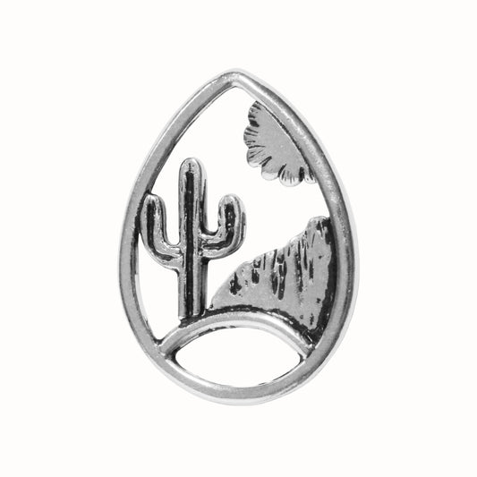 Desert Landscape Link / plated pewter with an antique silver finish / 94-3239-12