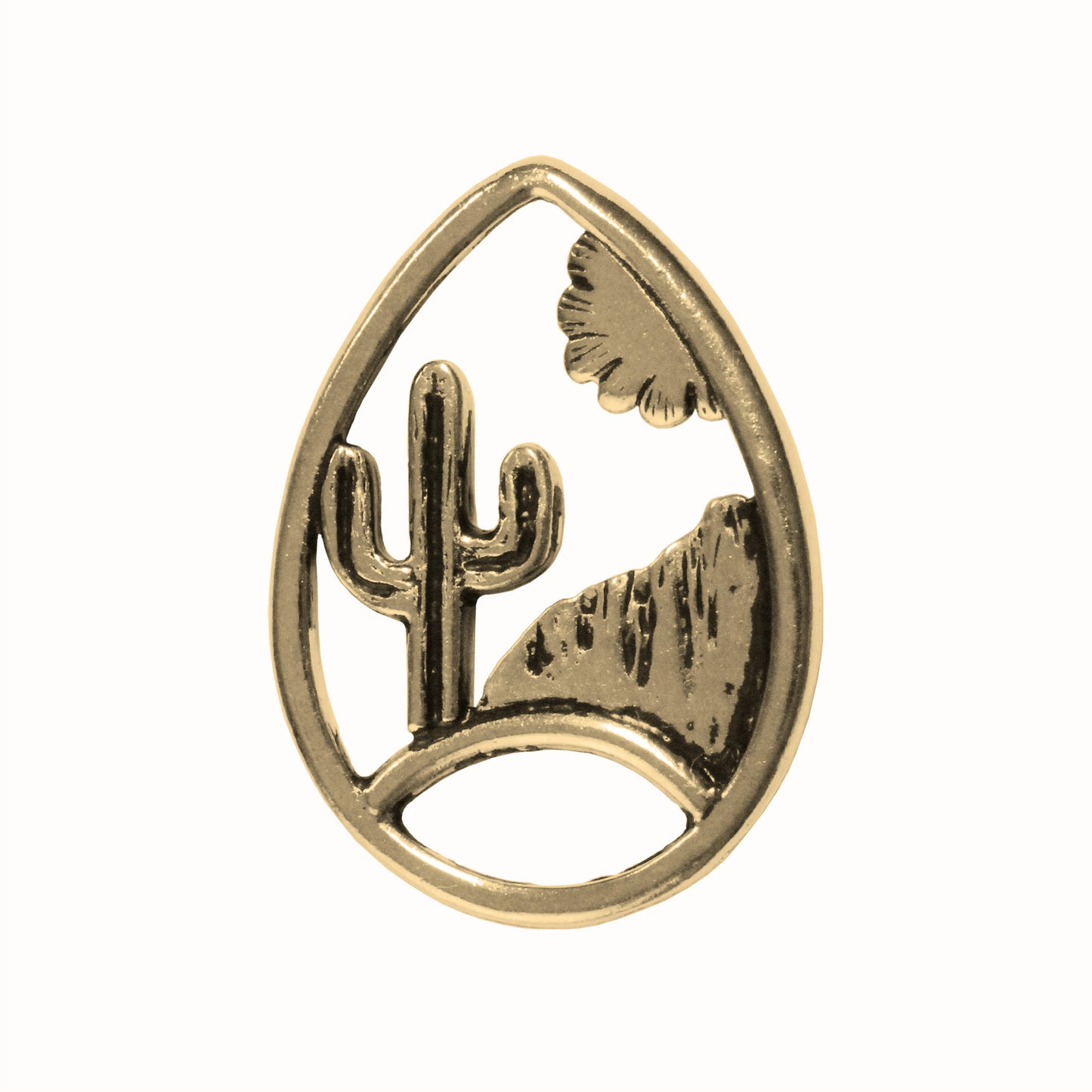 TierraCast Desert Landscape Link / plated pewter with an antique gold finish