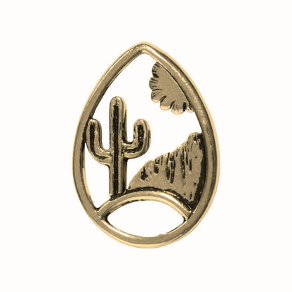 TierraCast Desert Landscape Link / plated pewter with an antique gold finish