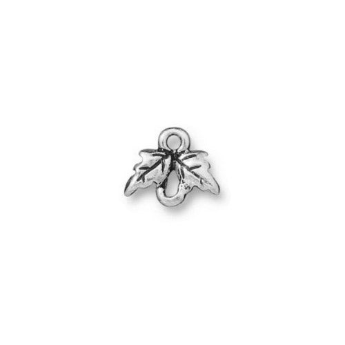 TierraCast Leaf Link / 10 Pack / pewter with antique silver finish