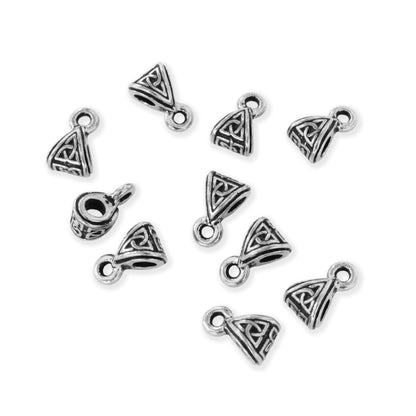 TierraCast Celtic Bail / 10 Pack / pewter with antique silver finish