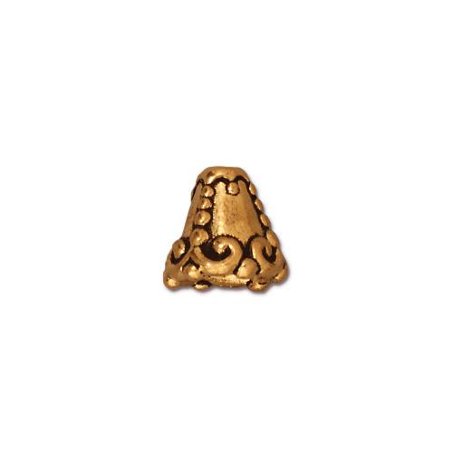 TierraCast Heirloom Cone / pewter with antique gold finish