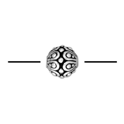 TierraCast Casbah Round Bead / pewter with antique silver finish / 94-5626-12