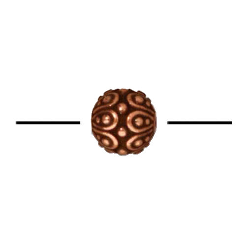 TierraCast Casbah Round Bead / pewter with an copper finish