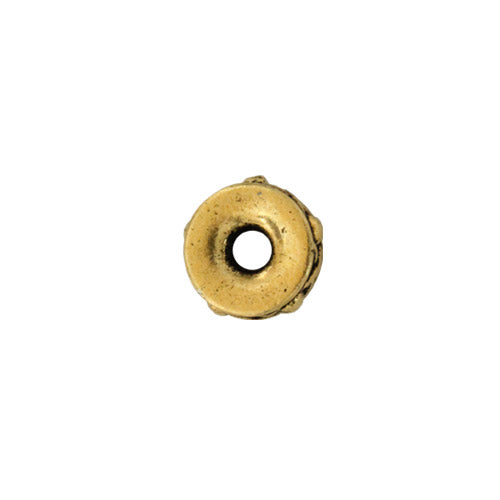 TierraCast 10mm Legend Spacer Bead / 10 Pack / pewter with antique gold finish