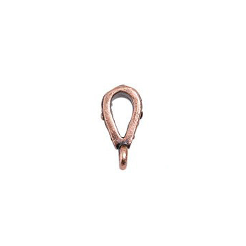 TierraCast Legend Bail / pewter with antique copper finish / side view