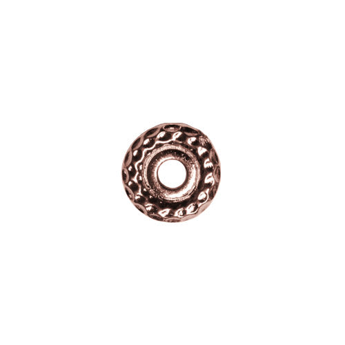 TierraCast 10mm Hammertone Large Hole Bead / 10 Pack / pewter with antique copper finish