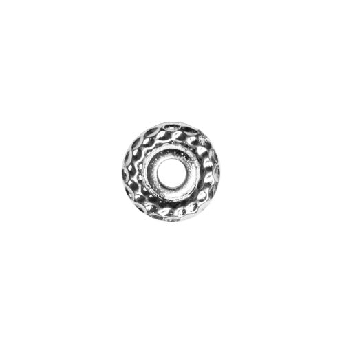 TierraCast 10mm Hammertone Large Hole Bead / 10 Pack / pewter with a bright rhodium finish