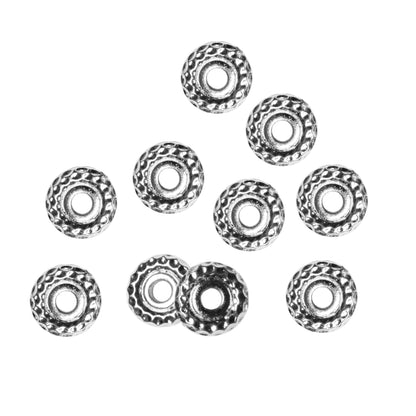 TierraCast 10mm Hammertone Large Hole Bead / 10 Pack / pewter with a bright rhodium finish