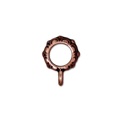 TierraCast Oasis Bail / 10 Pack / pewter with antique copper finish