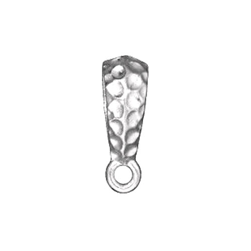 TierraCast Hammertone Bail Large Diameter / pewter with a white bronze finish