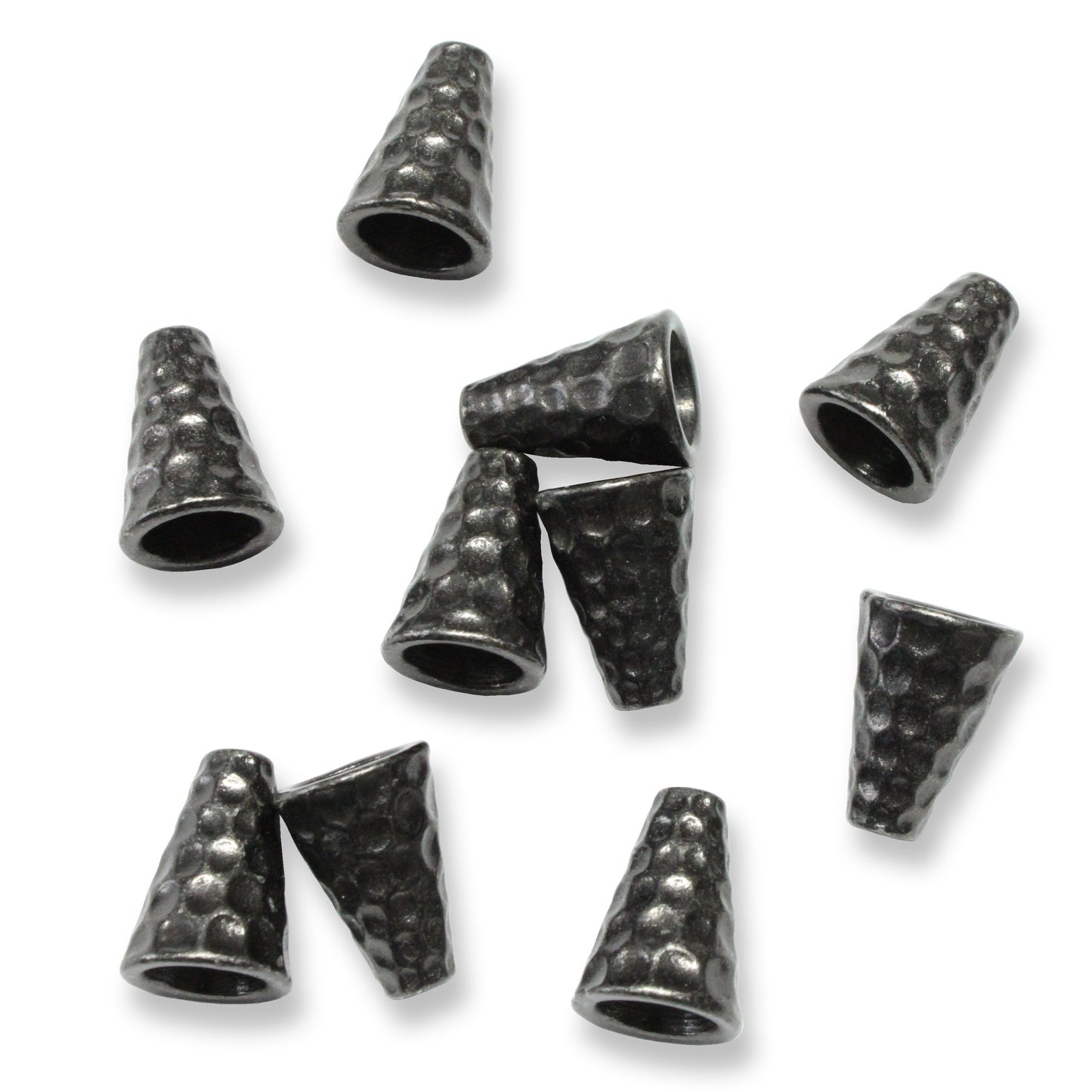 TierraCast Hammertone Tall Cone / 10 Pack / pewter with a black finish