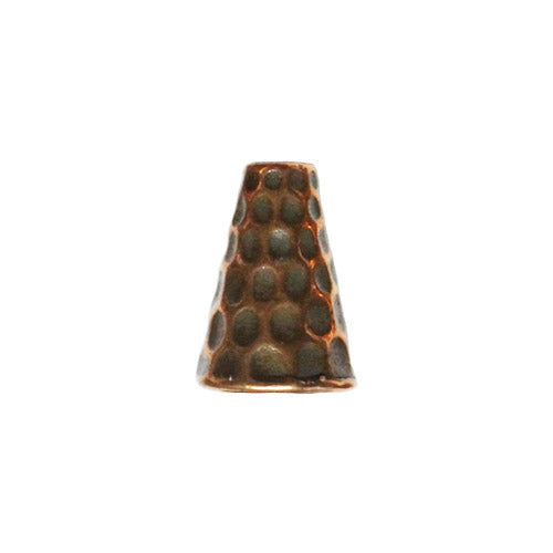 TierraCast Hammertone Tall Cone / 10 Pack / pewter with antique copper finish