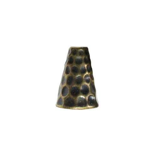 TierraCast Hammertone Tall Cone / 10 Pack / pewter with a brass oxide finish