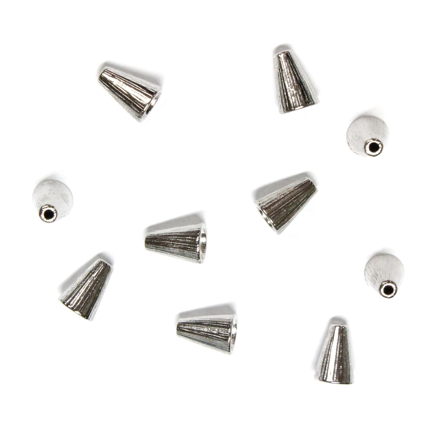 TierraCast Radiant Tall Cone / 10 Pack / pewter with a bright rhodium finish