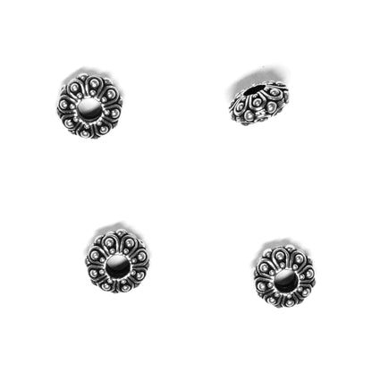 TierraCast Casbah Euro Bead / 4 Pack / pewter with antique silver finish