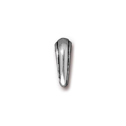 TierraCast Nouveau Pinch Bail / pewter with antique silver finish / front view