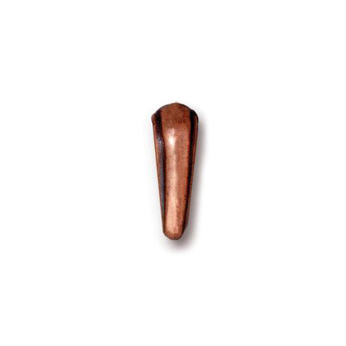 TierraCast Nouveau Pinch Bail / pewter with antique copper finish / front view