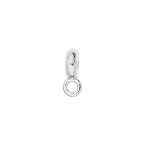 TierraCast Hammertone Spacer Bail / pewter with a white bronze finish / front view