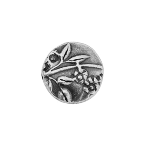TierraCast 14mm Jardin Puffed Bead / pewter with an antique finish
