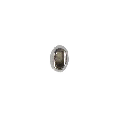 TierraCast 4 x 2mm Distressed Crimp End Cap / pewter with a white bronze finish / front view