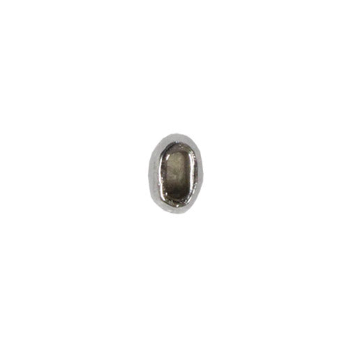 TierraCast 4 x 2mm Distressed Crimp End Cap / pewter with a white bronze finish / front view