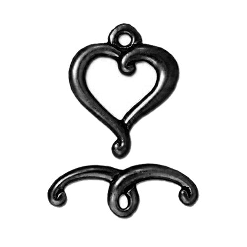 TierraCast Jubilee Toggle Clasp / pewter with a black finish / 94-6076-13