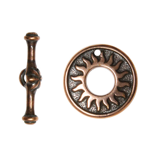 TierraCast Del Sol Toggle Clasp -Antique Copper