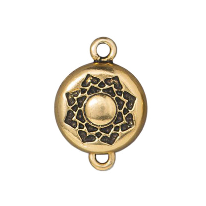 TierraCast Lotus Magnetic Clasp / pewter with antique gold finish / 94-6234-26