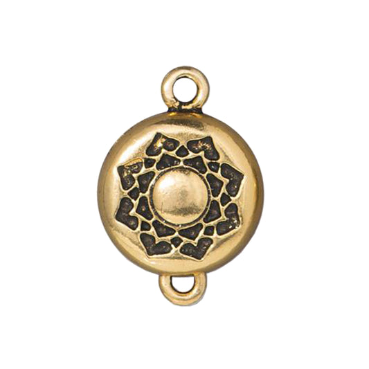 TierraCast Lotus Magnetic Clasp / pewter with antique gold finish / 94-6234-26