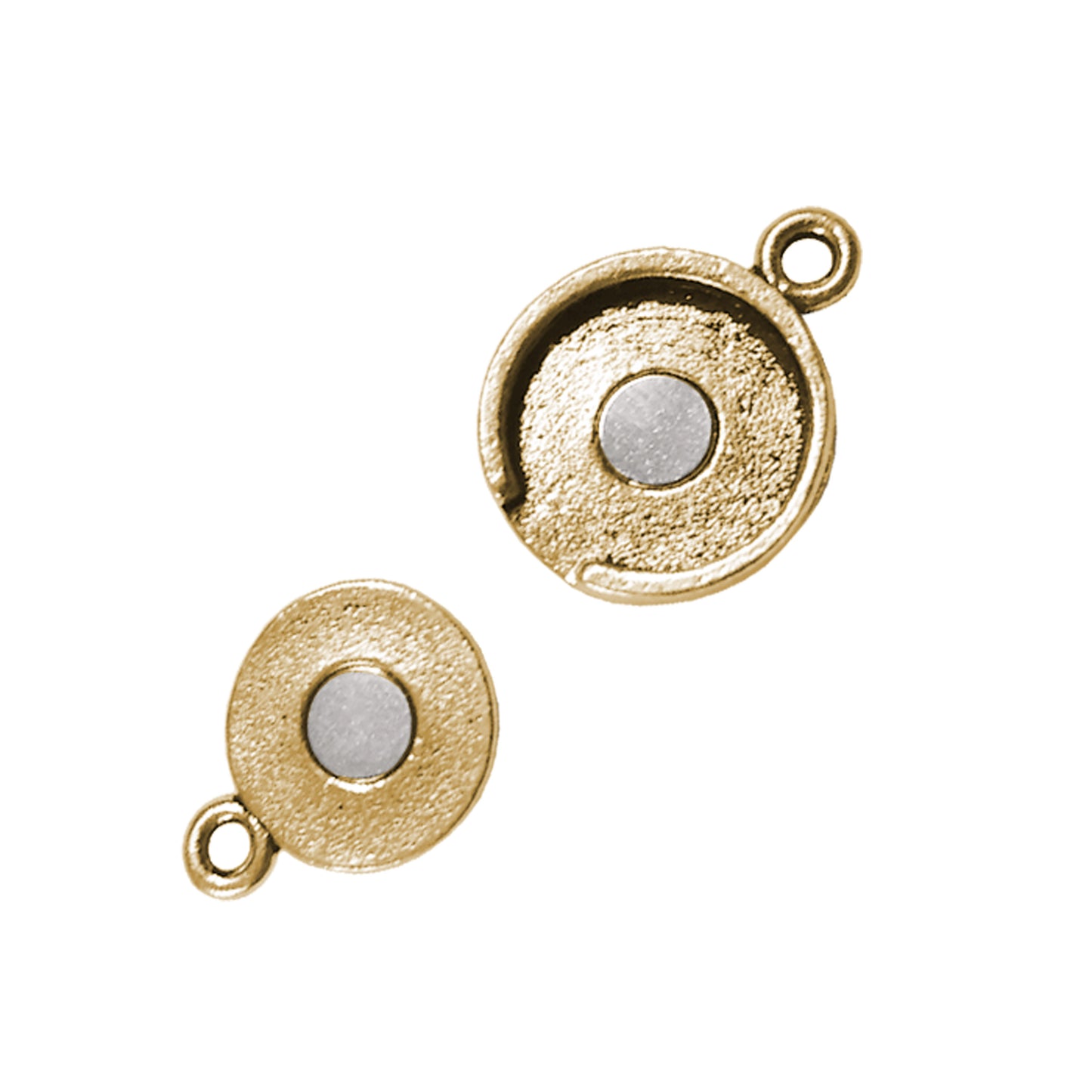 TierraCast Lotus Magnetic Clasp / pewter with antique gold finish / 94-6234-26