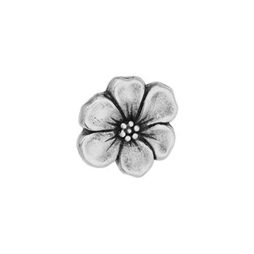 TierraCast Apple Blossom Button / pewter with antique silver finish