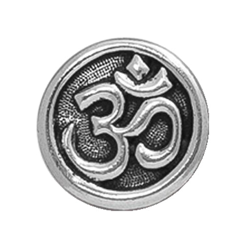 TierraCast Om Button – pewter with antique silver finish