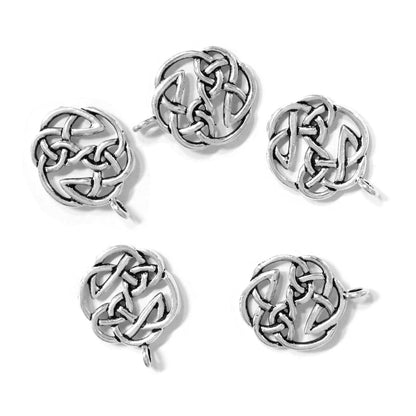 TierraCast Open Knot Pendant / 5 Pack / pewter with antique silver finish