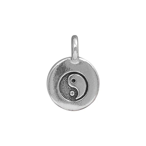 TierraCast Yin Yang Charm / pewter with antique silver finish / 94-2405-12