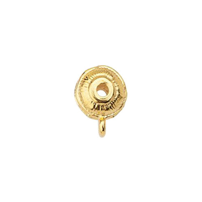 Bail with Small Ring / Gold 24K Plated Zamak / side view