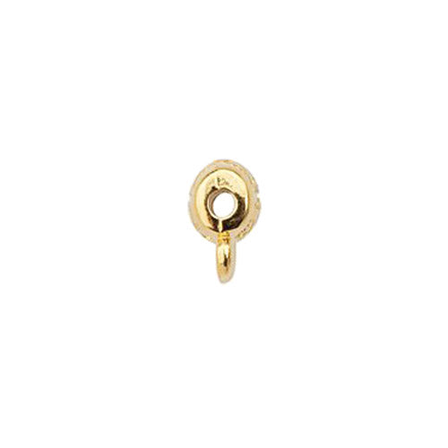 Bail with 3 Small Rings / Gold 24K Plated Zamak / side view