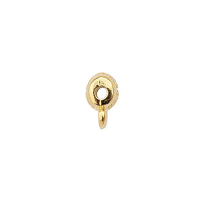 Bail with 3 Small Rings / Gold 24K Plated Zamak / side view