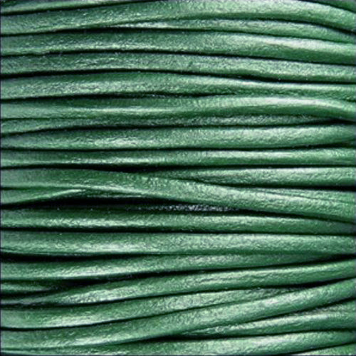 METALLIC LAWN 2mm Round Leather Cord
