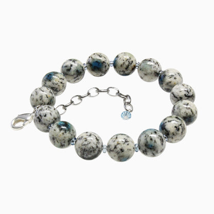 K2 Granite Beaded Bracelet / 6 - 7.5 Inch wrist size / 10mm round beads