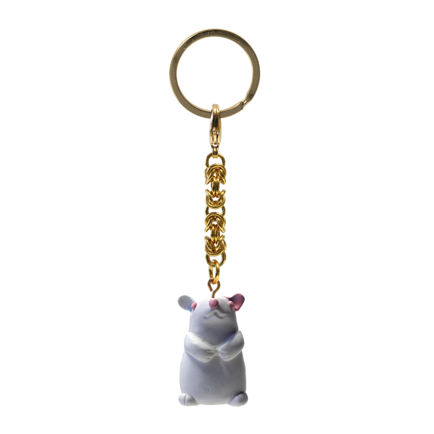 BUBBLEGUM Hamster / hand sculpted polymer clay / choose from figurine, charm or keychain