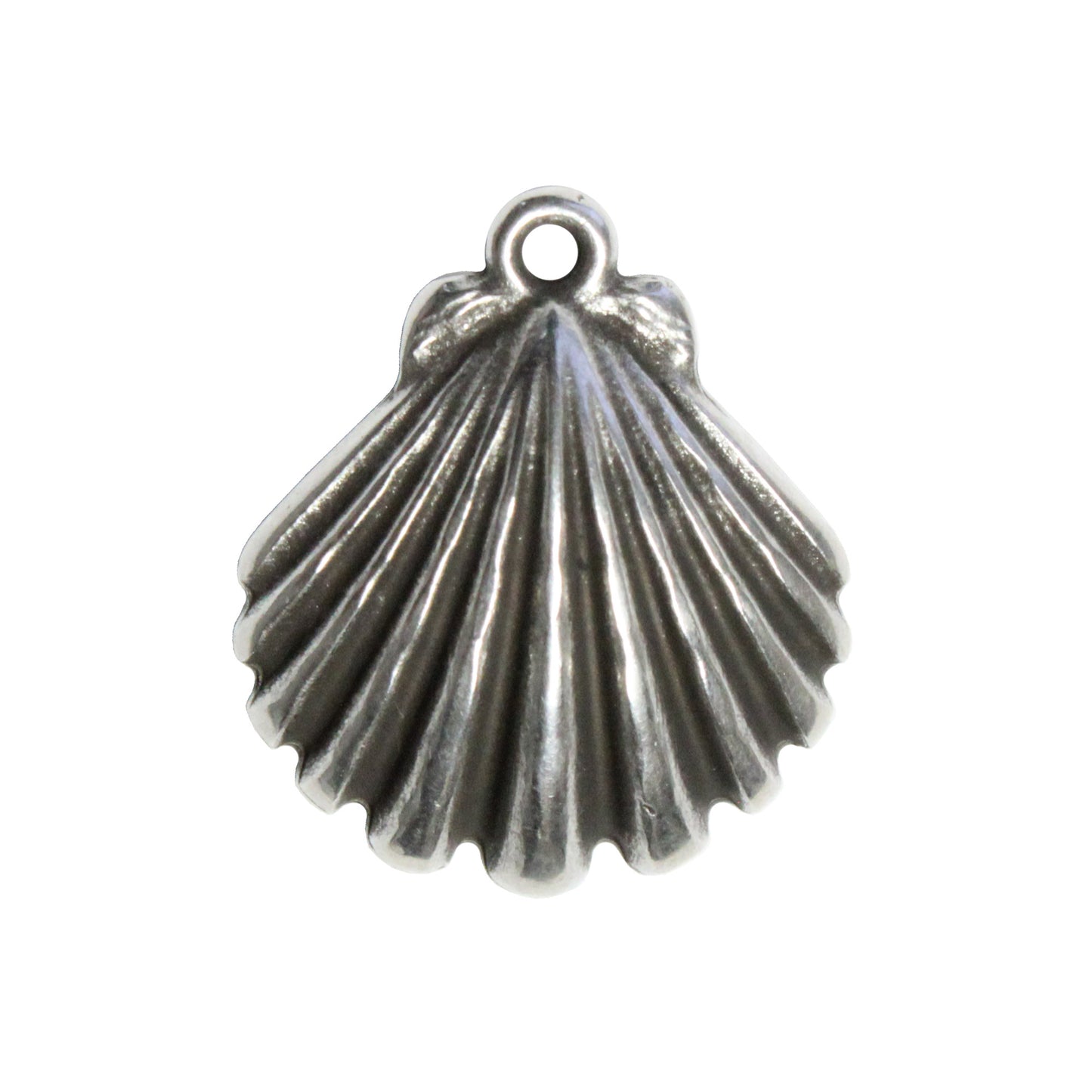 Clamshell Pendant / 20x17.5mm / Antique Silver Zamak / made in EU