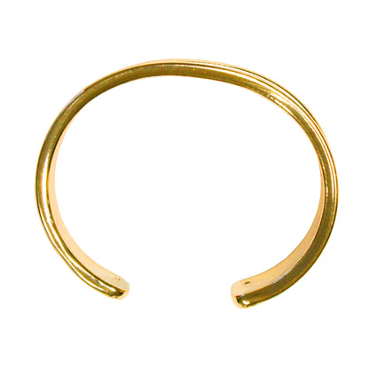 10mm Glue-In Channel Cuff Bracelet / plated brass with a bright gold